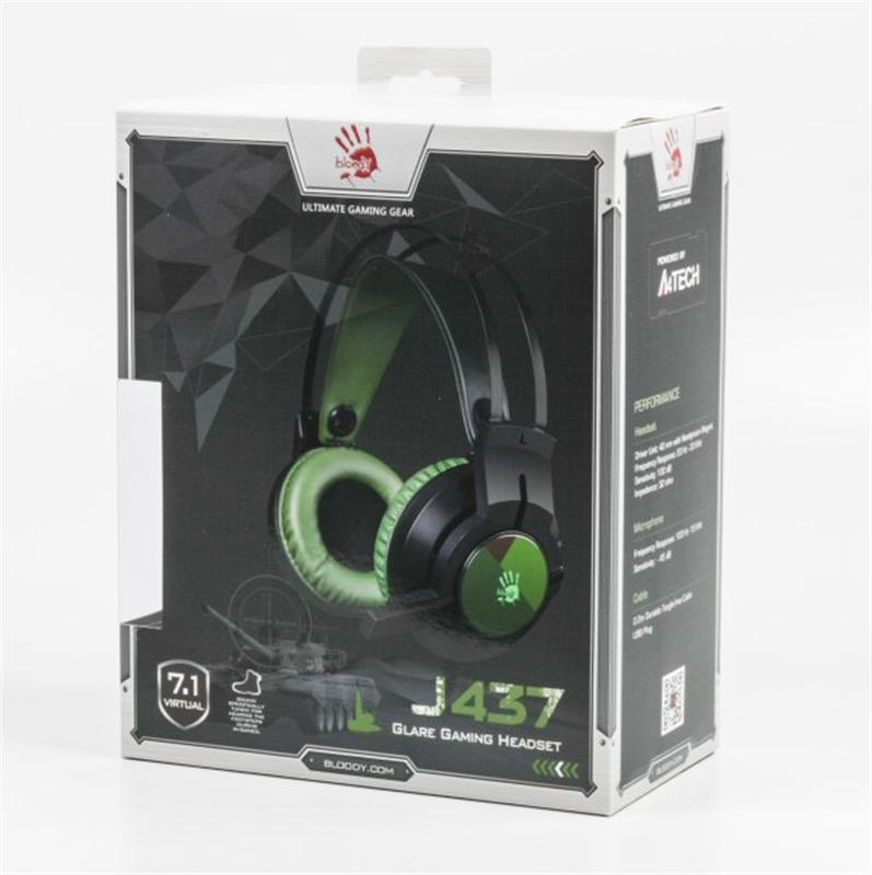 Гарнитура A4Tech Bloody J437 Army Green, фото №4