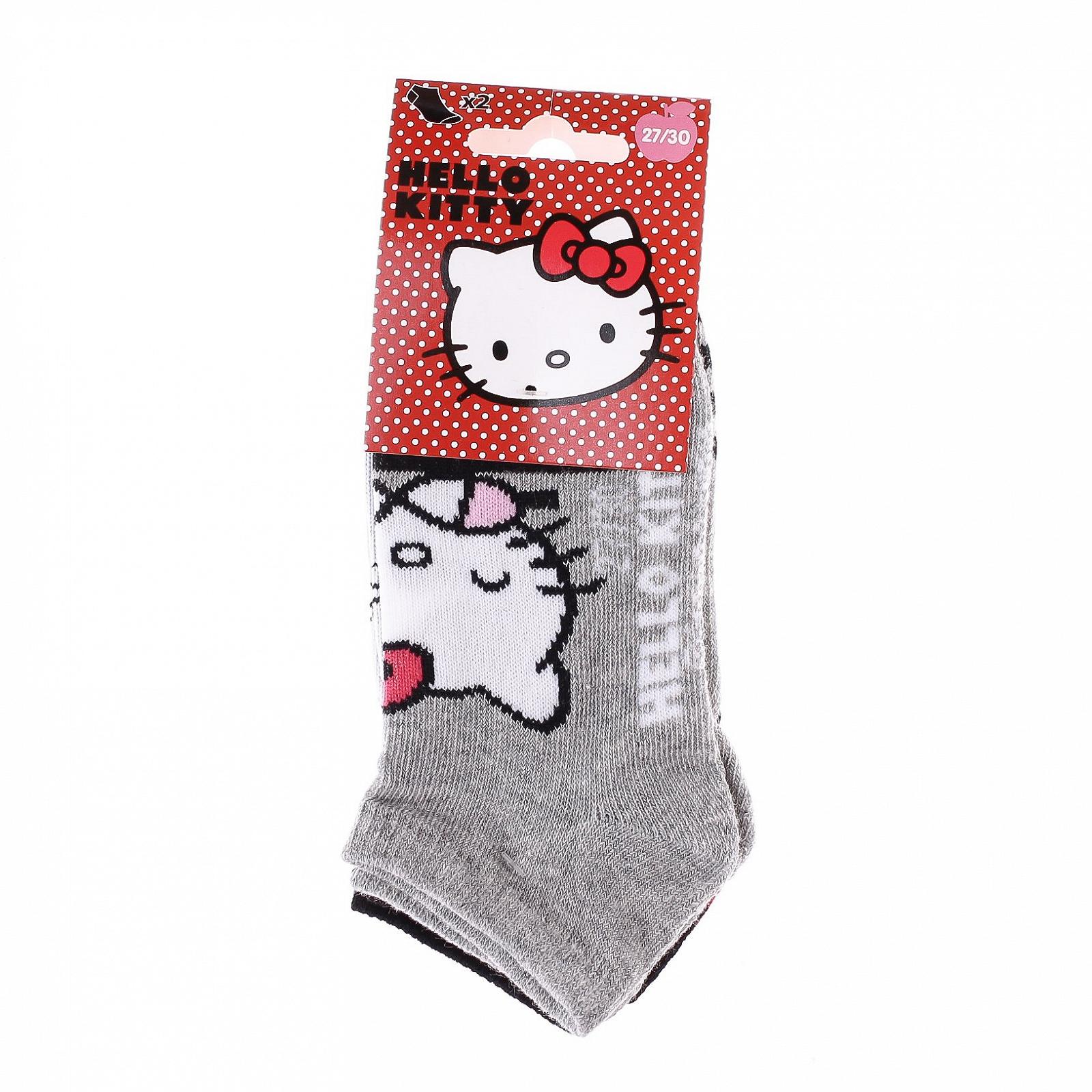 Шкарпетки HELLO KITTY 2P Сірий, Чорний 24-25, фото №2