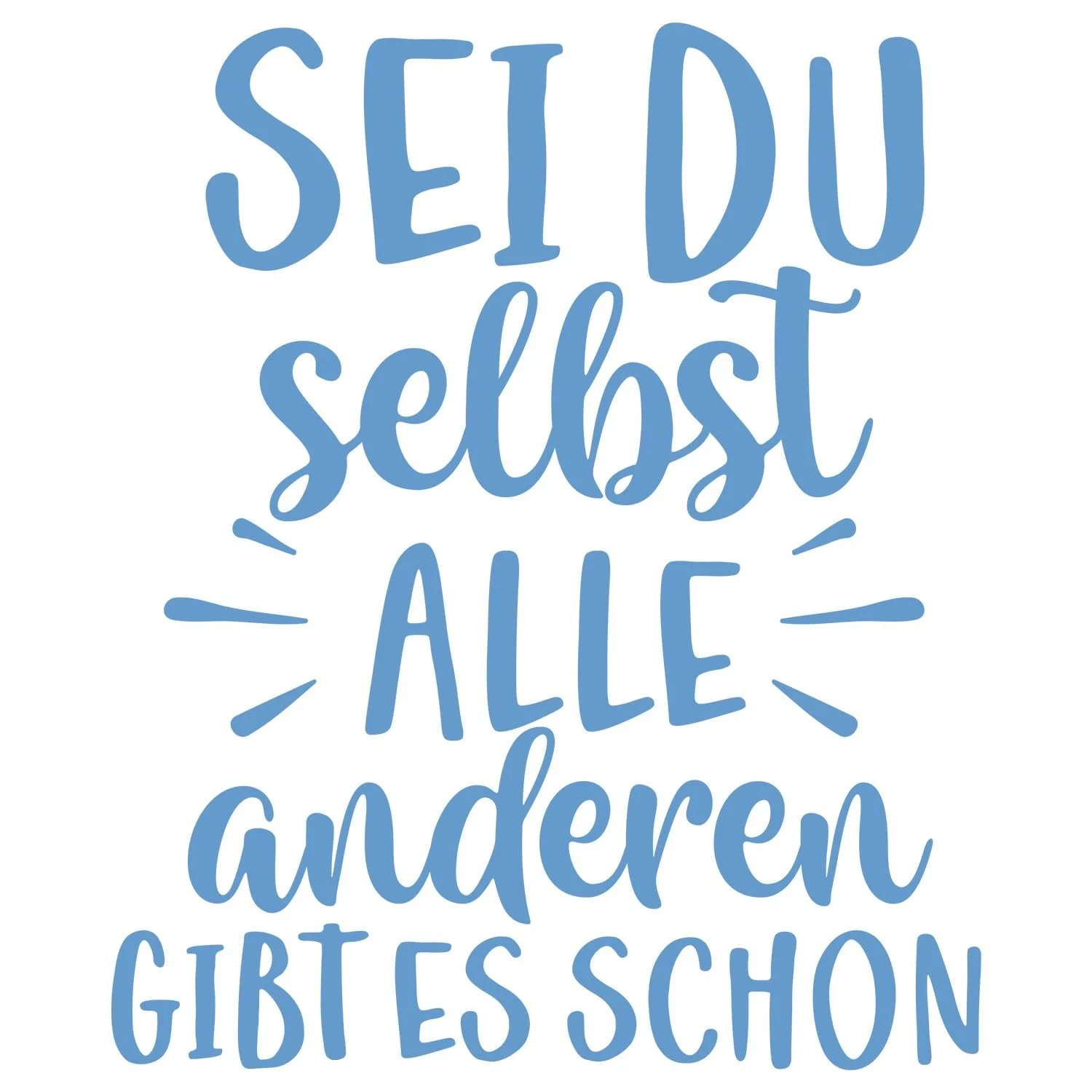 Наклейка на стену GRAZDesign Sei du selbst 60 x 50 см Light Blue, фото №2