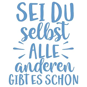 Наклейка на стіну GRAZDesign Sei du selbst 60 x 50 см Light Blue synthetic.ua - Фото 1