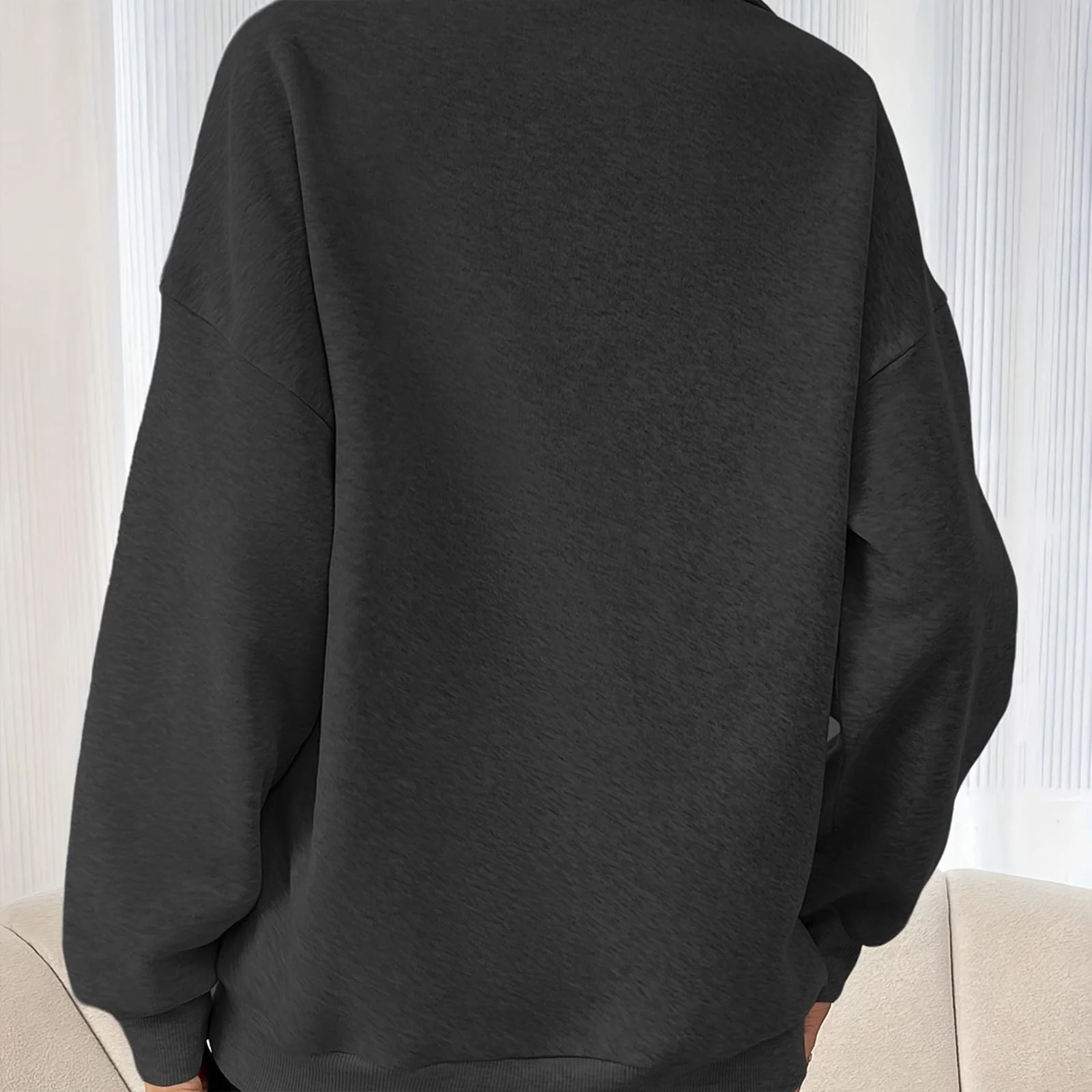 Женский худи на молнии Осенний большой размер с капюшоном и карманом, фото №3