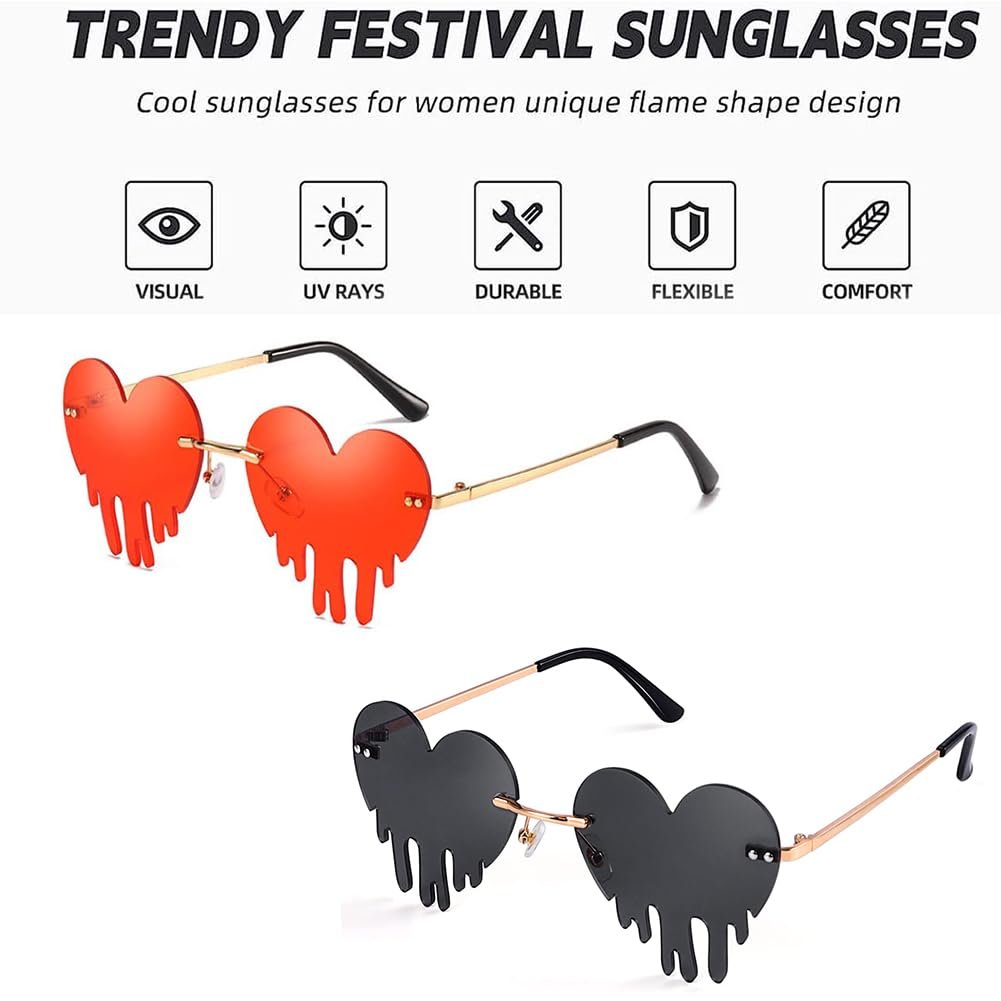 Сонцезахисні Окуляри Серце Doukesh Вогонь Полум'я Безбарвні, фото №4