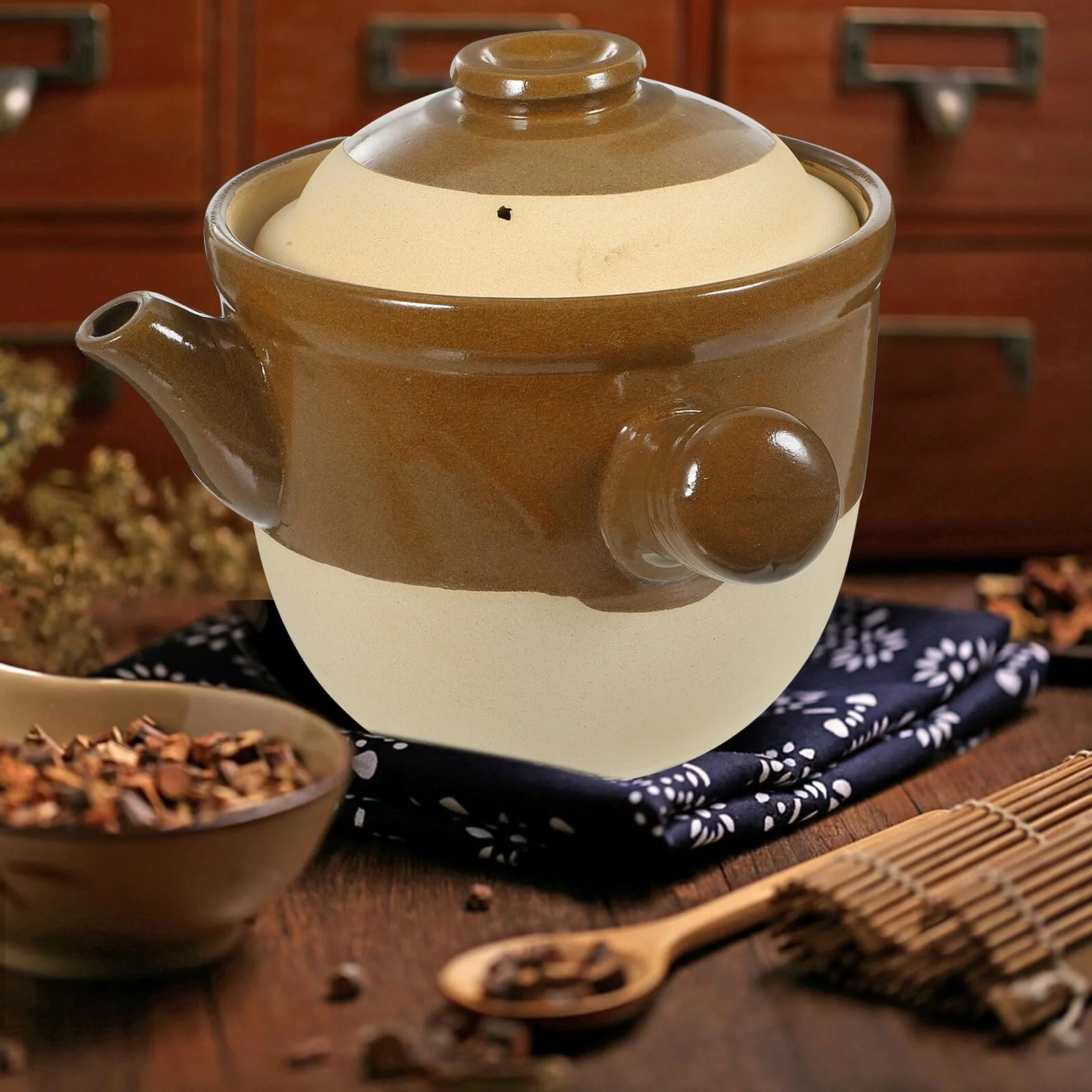 Кастрюля-керамика GALPADA Traditional Chinese для травяной медицины термостойкая керамическая, фото №6