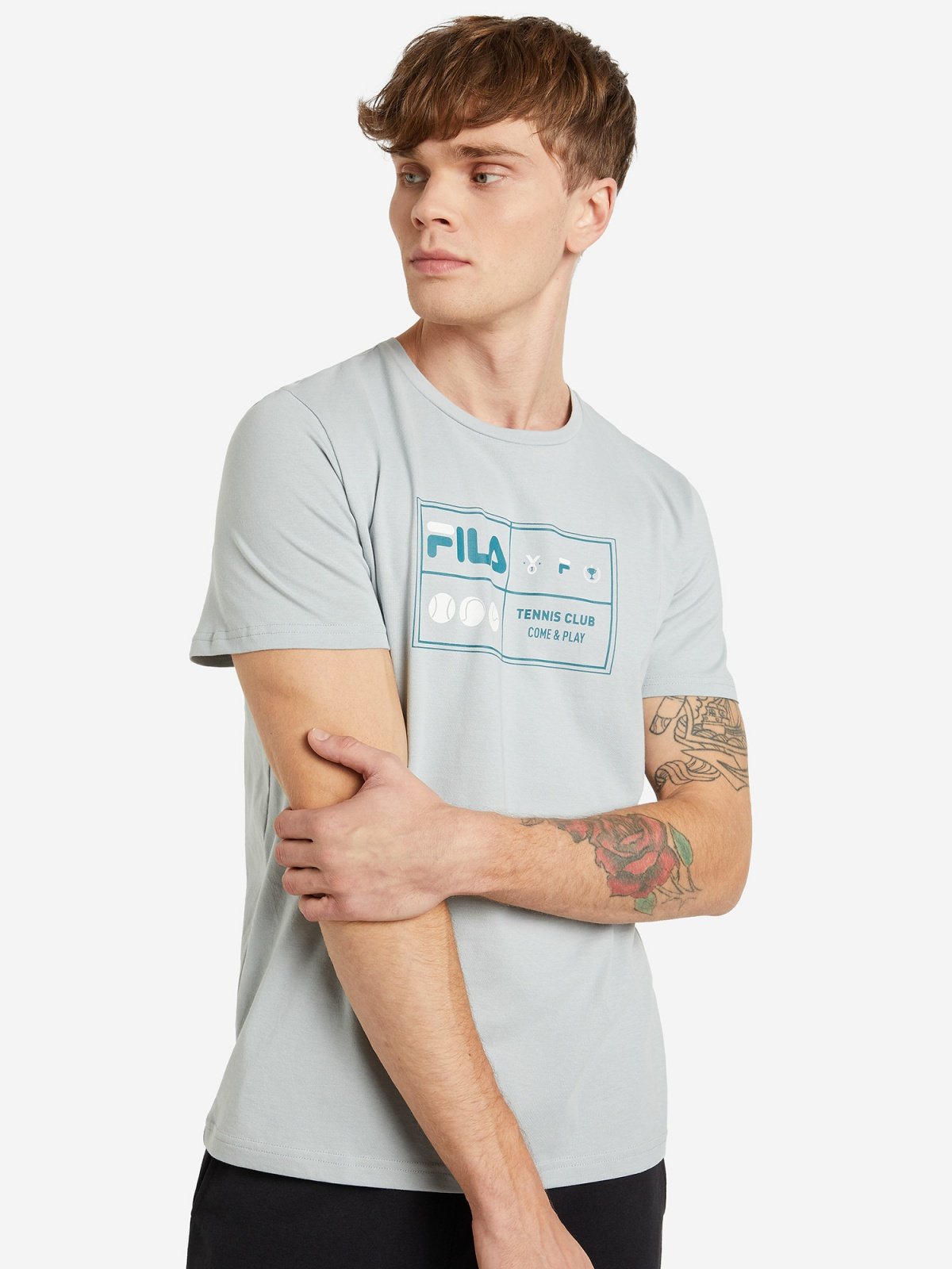 Футболка 120683FLA-91 Fila Сірий 2XL, фото №1