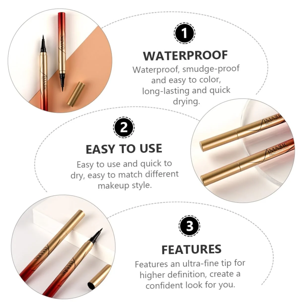 Рідка Підводка Angoily Чорний, фото №5