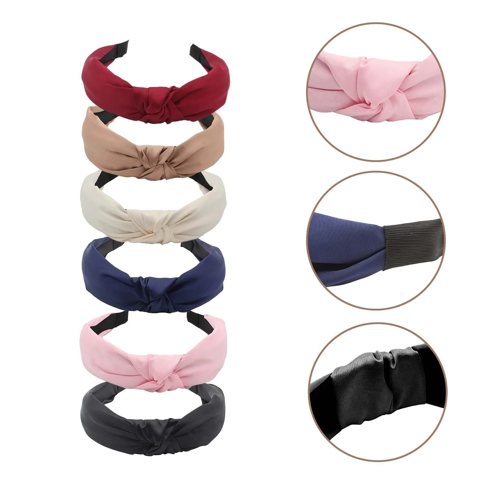 Набір широких обручів на голову для жінок, фото №3 Набір широких обручів на голову для жінок, фото №3