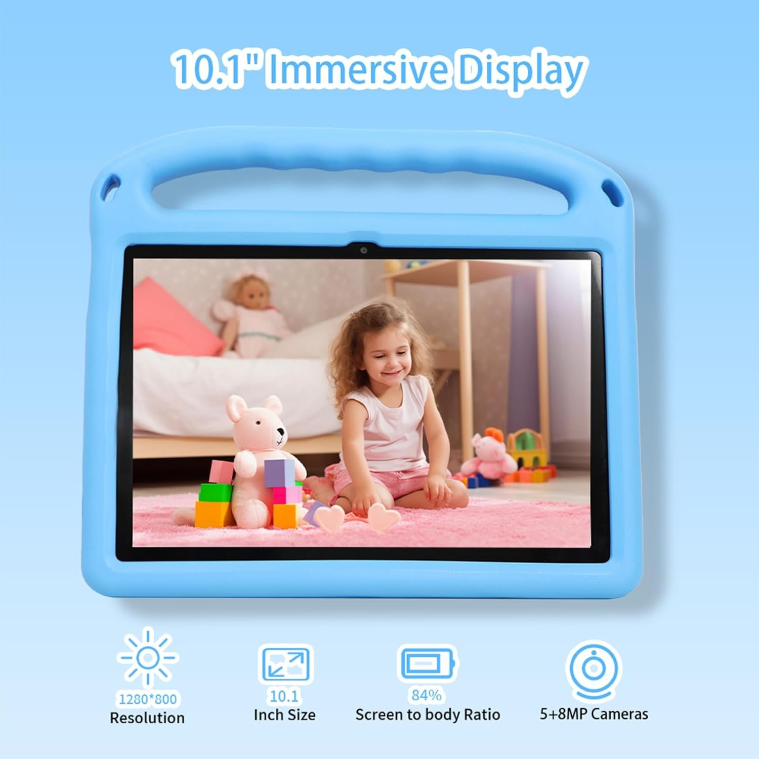 Планшет 10.1" CWOWDEFU C18W 10.1" (4+4)/128ГБ Android 14 Блакитний, фото №4