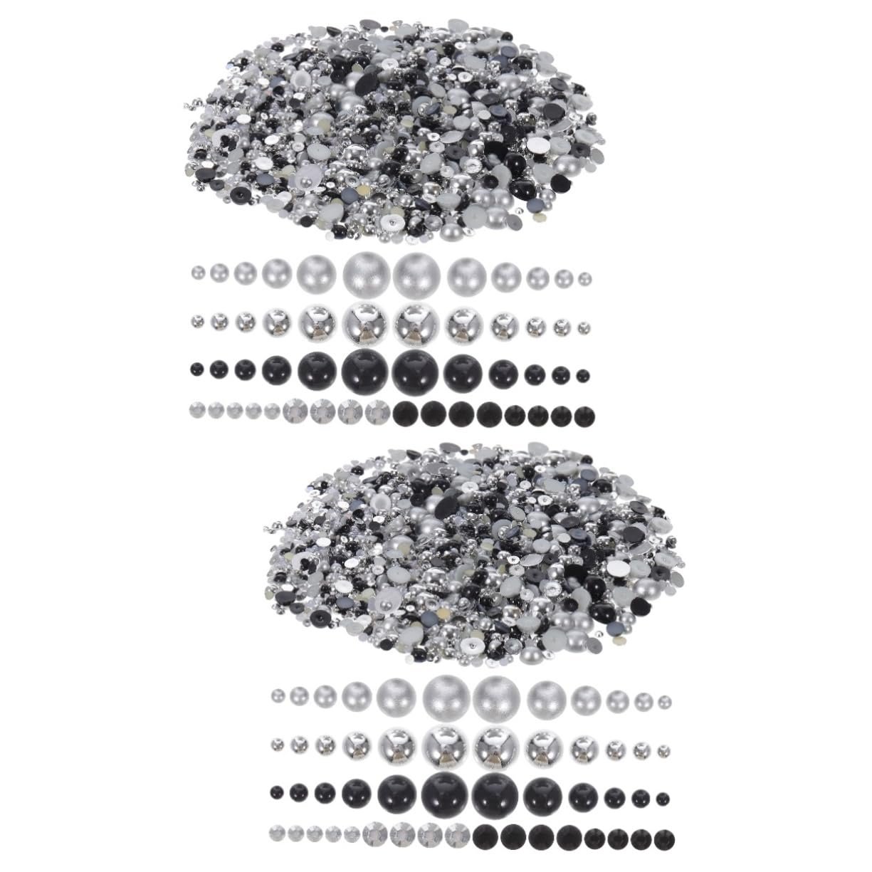 Перлини напівкруглі STOBOK Декор для нігтів Різнокольорові, фото №1