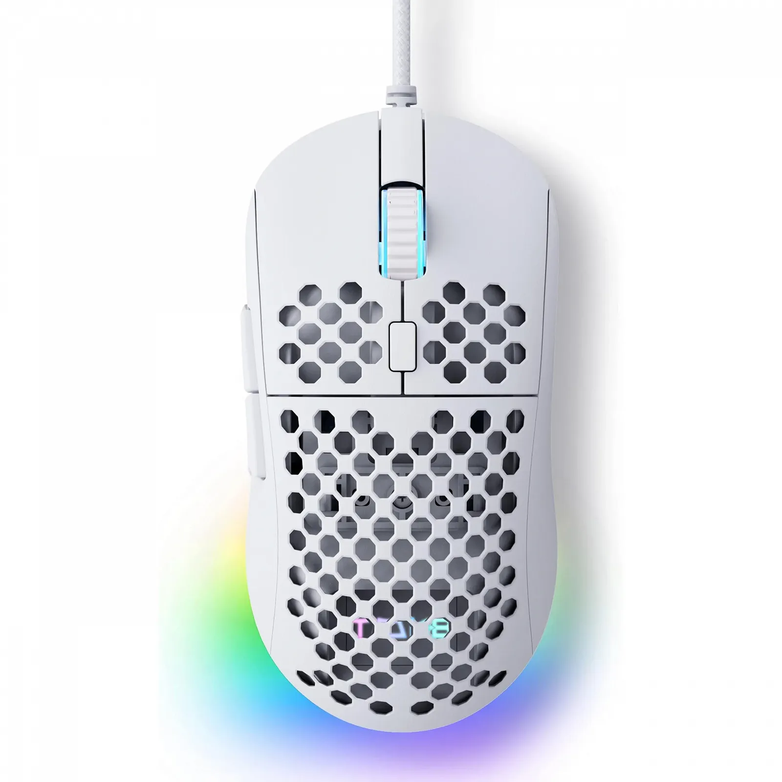 Мышь TMKB M1se Игровая USB 12800 DPI Оптический Сенсор 6 Программируемых Кнопок Сотовая RGB Белый, фото №1