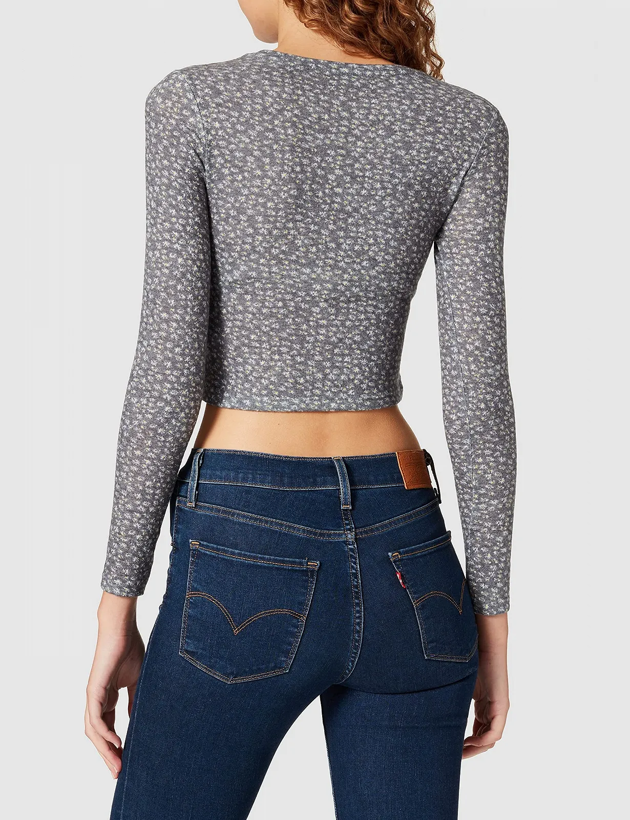 Футболка LTB Jeans Filece Grey Mel Flowers Print, L, фото №4