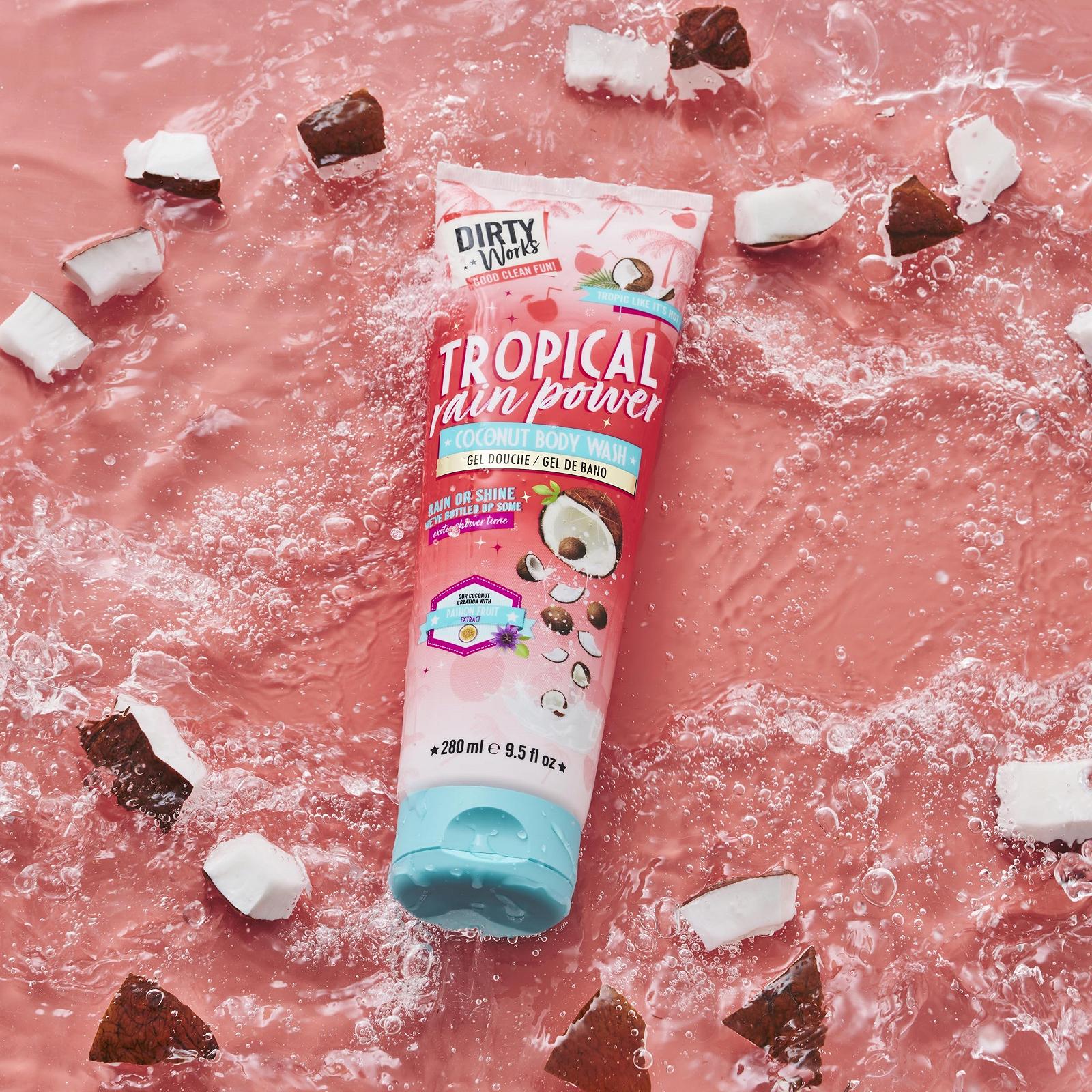 Гель для душу Dirty Works Tropic Like It's Hot Tropical Rain Power Coconut 280 мл, фото №4