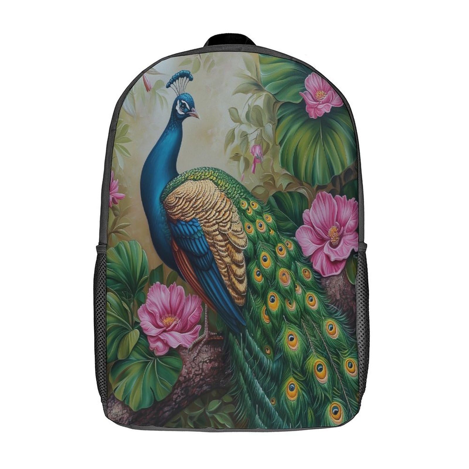 Рюкзак Peacock для школи для дівчаток і хлопчиків, підлітків, підходить для ноутбука, шкільний ранець, вінтажний повсякденний рюкзак для подорожей, роботи, кемпінгу, 17 дюймів, фото №1