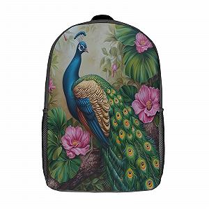 Рюкзак Peacock для школы для девочек и мальчиков, подростков, подходит для ноутбука, школьный ранец, винтажный повседневный рюкзак для путешествий, работы, кемпинга, 17 дюймов - Фото 1