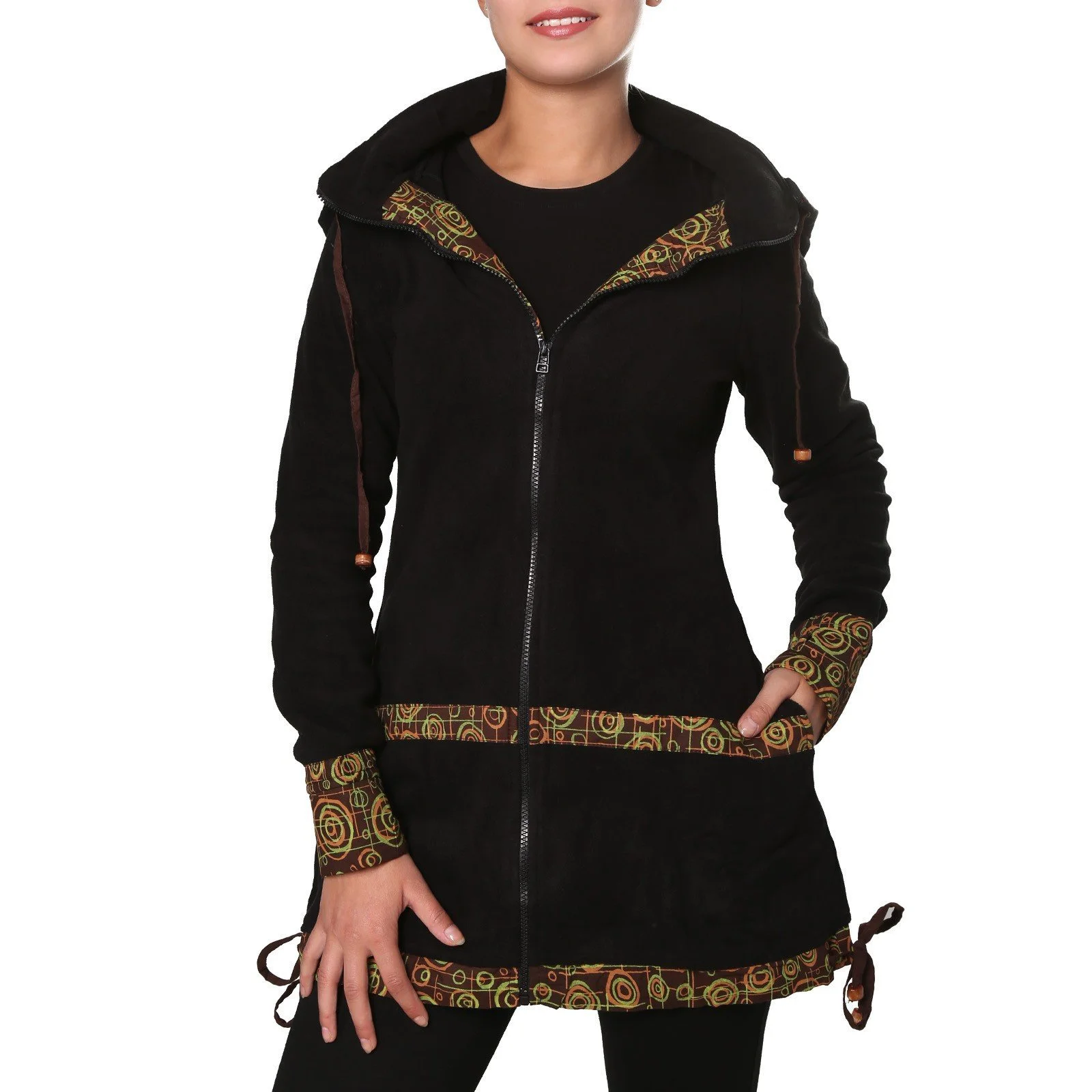 Жіноче коротке флісове пальто Kunst und Magie зі знімним загостреним капюшоном Fairy, фото №3 Жіноче коротке флісове пальто Kunst und Magie зі знімним загостреним капюшоном Fairy, фото №3