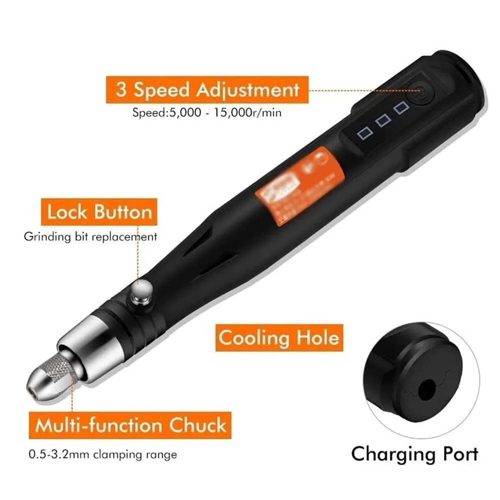 Набор Oewnvmd 30 Вт Проводной Инструмент Mini 3 Скорости Гриндер USB, фото №3