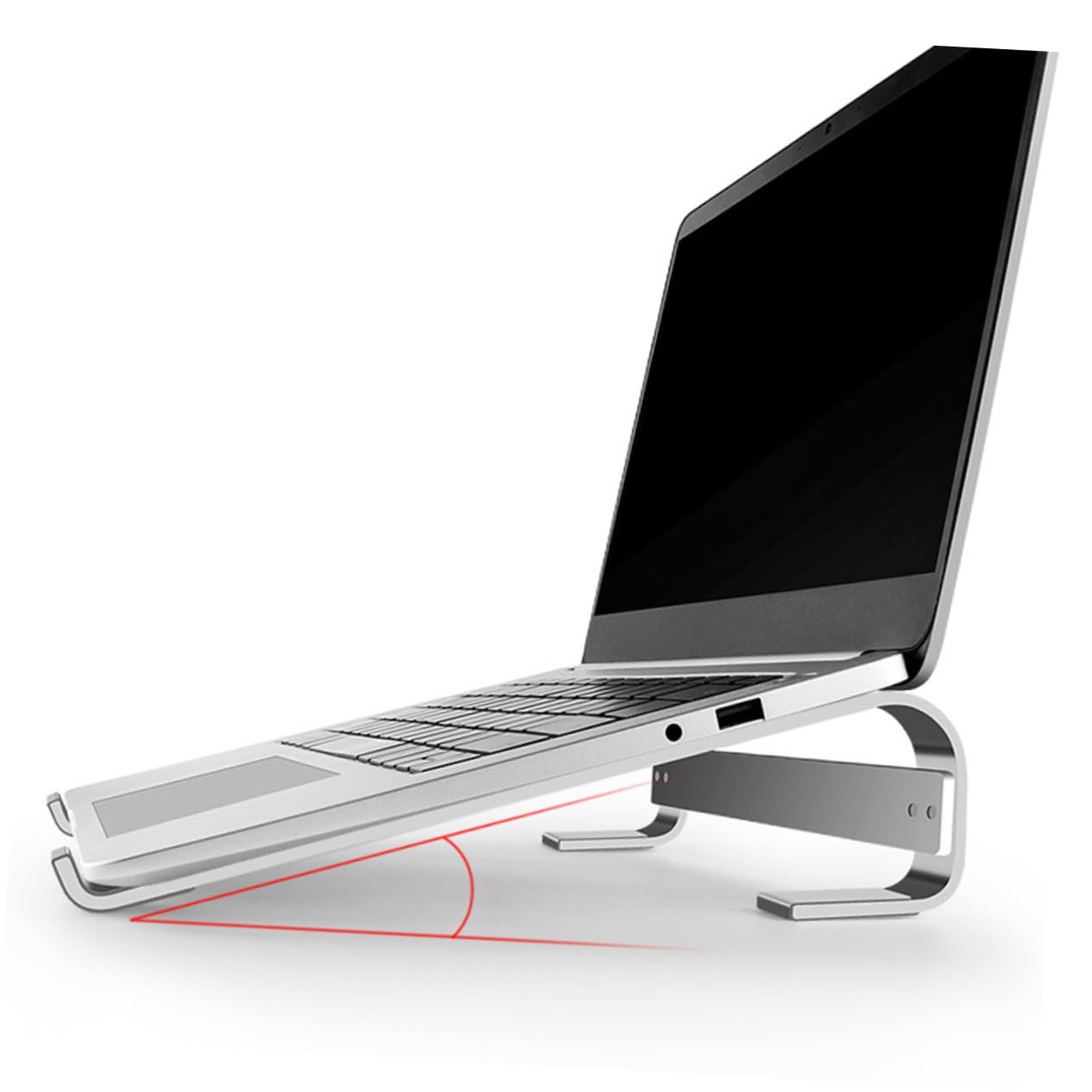 Подставка для ноутбука Алюминиевая Эргономичная Противоскользящая Охлаждающая подставка для ноутбуков Прочная для рабочего места, фото №6