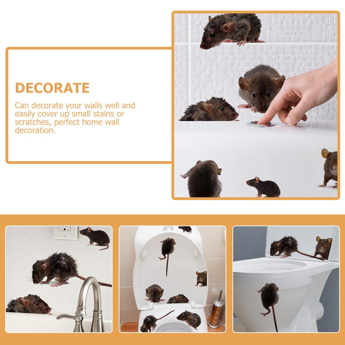 Наклейка на стіну Миша ПВХ Двостороння клейка стрічка, фото №9 Наклейка на стіну Миша ПВХ Двостороння клейка стрічка, фото №9