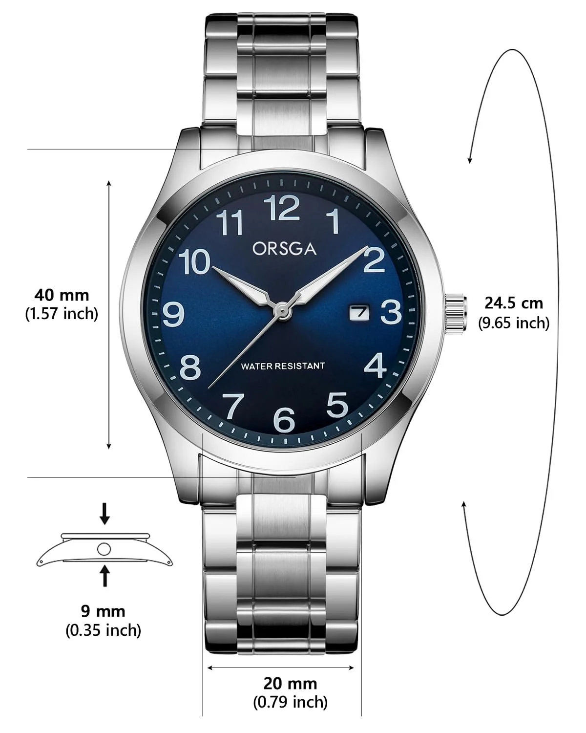 Часы CIVO Мужские Аналоговые с Кожаным Ремнем, Нержавеющая Сталь, Водонепроницаемые, Люминесцентная Дата, Классические Бизнес, Кварцевые, фото №7 Часы CIVO Мужские Аналоговые с Кожаным Ремнем, Нержавеющая Сталь, Водонепроницаемые, Люминесцентная Дата, Классические Бизнес, Кварцевые, фото №7