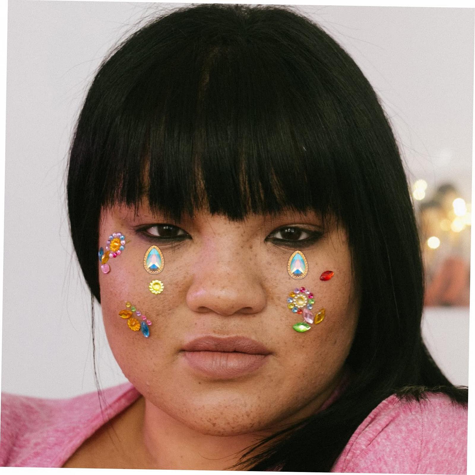 Стразы для ногтей Housoutil Форма капли 30шт Золото и серебро, фото №2