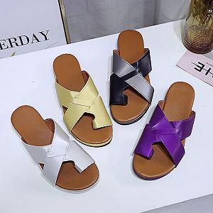 Женские Шлепанцы для коррекции стопы Золотой synthetic.ua - Фото 1