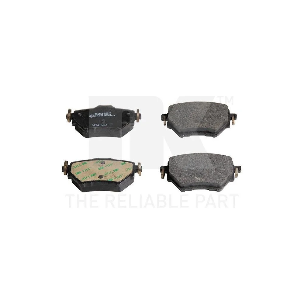 Комплект тормозных колодок, дисковый тормоз NK 221975 для CITROËN OPEL PEUGEOT TOYOTA DS, фото №1