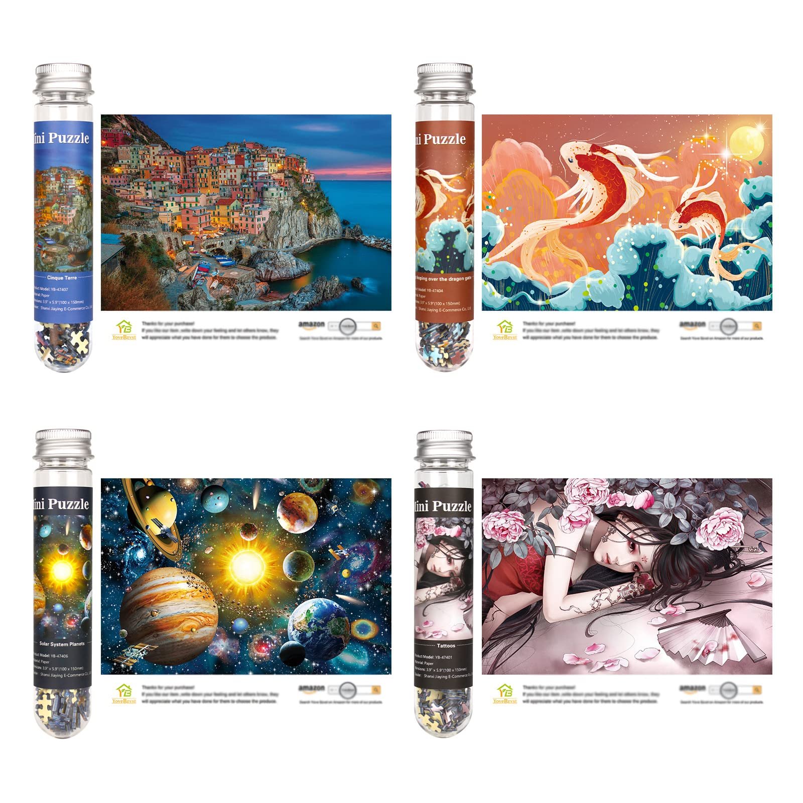 Набір міні-пазлів Micro Puzzle 8 шт. 234 елементи у пробірках, фото №2 Набір міні-пазлів Micro Puzzle 8 шт. 234 елементи у пробірках, фото №2