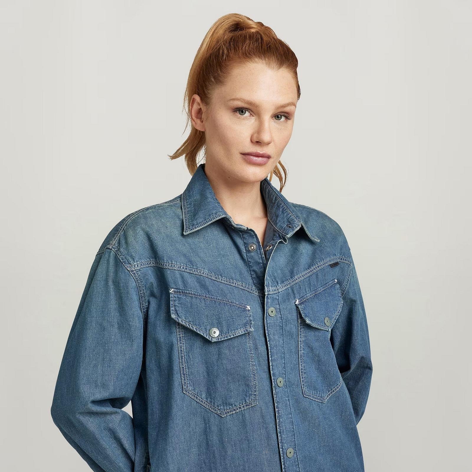 Жіноча сукня G-Star RAW Long Western Shirt Dress Evergreen - S, фото №5