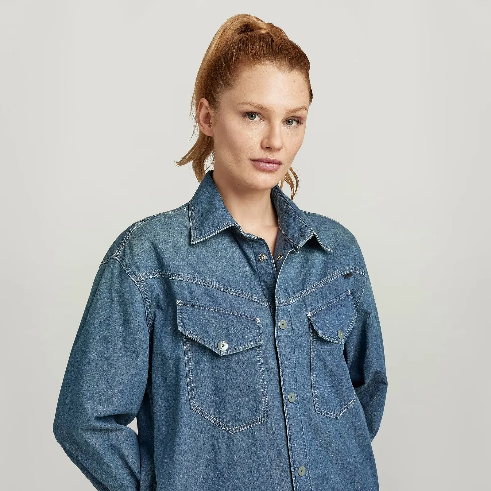 Женское платье G-Star RAW Long Western Shirt Dress Evergreen - M, фото №5