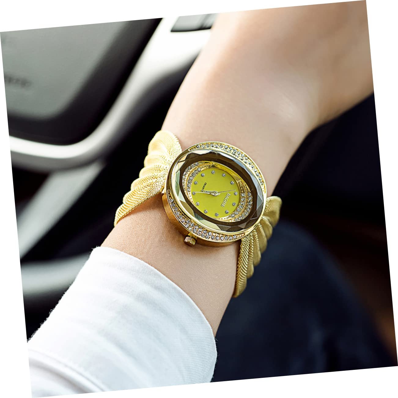 Часы Healvian овальные Chic женские кварцевые с сетчатым ремешком, фото №4