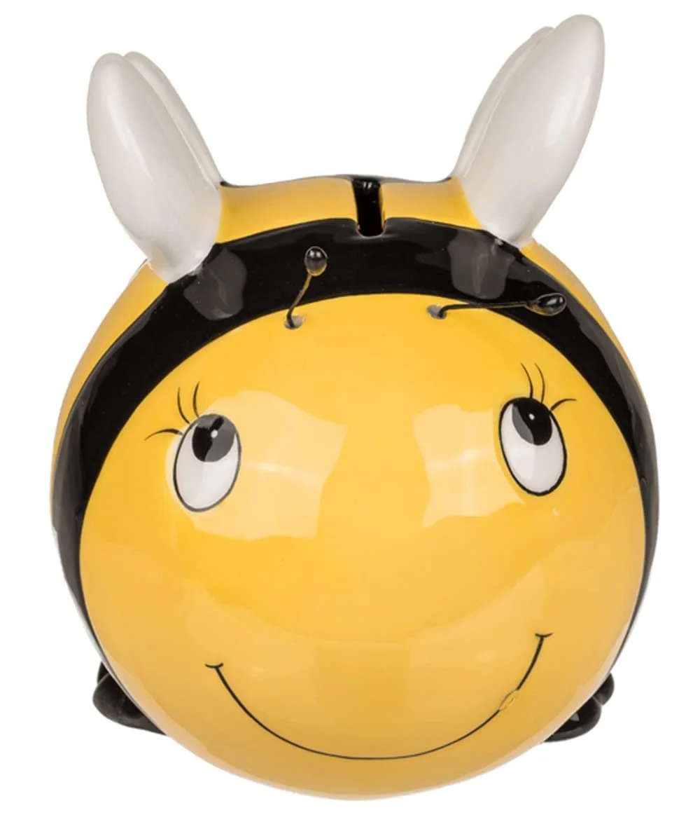 Скарбничка керамічна Бджілка з замком та ключем, фото №2