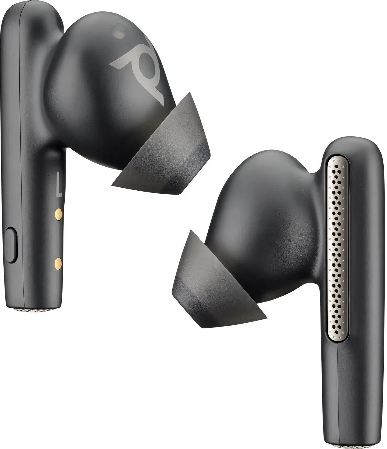 Бездротові навушники Poly Voyager Free 60+ UC / Bluetooth 5.3 / USB-A / USB-C / 3.5 mm Jack / Активне шумозаглушення / ANC / ENC / AAC / aptX / SBC / mSBC / Вологозахист IP54 / Швидка зарядка / До 15 годин роботи / Чорні, фото №3