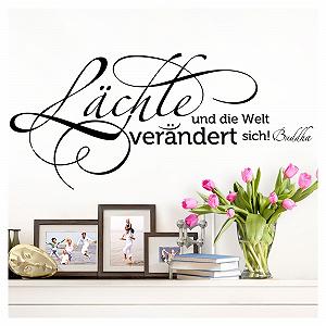 Наклейка на стіну Grandora W994 Quote Buddha Smile 58 x 26 см коричнева - Фото 1