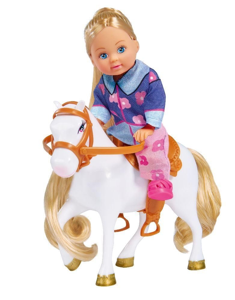 Кукла Simba Evi Love 105737460 лошадный трейлер с розовым джипом, фиолетовым лошадным трейлером и пони, 12 см, фото №2