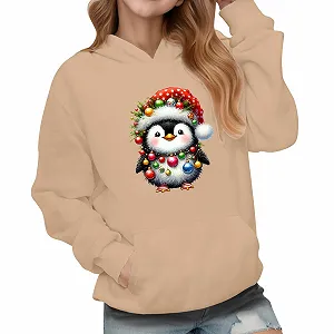 Толстовка для девочек Уютная Худи с длинными рукавами Мягкий флисовый топ Симпатичный принт Повседневная одежда для игр Легкий повседневный свитшот для детей - Фото 1