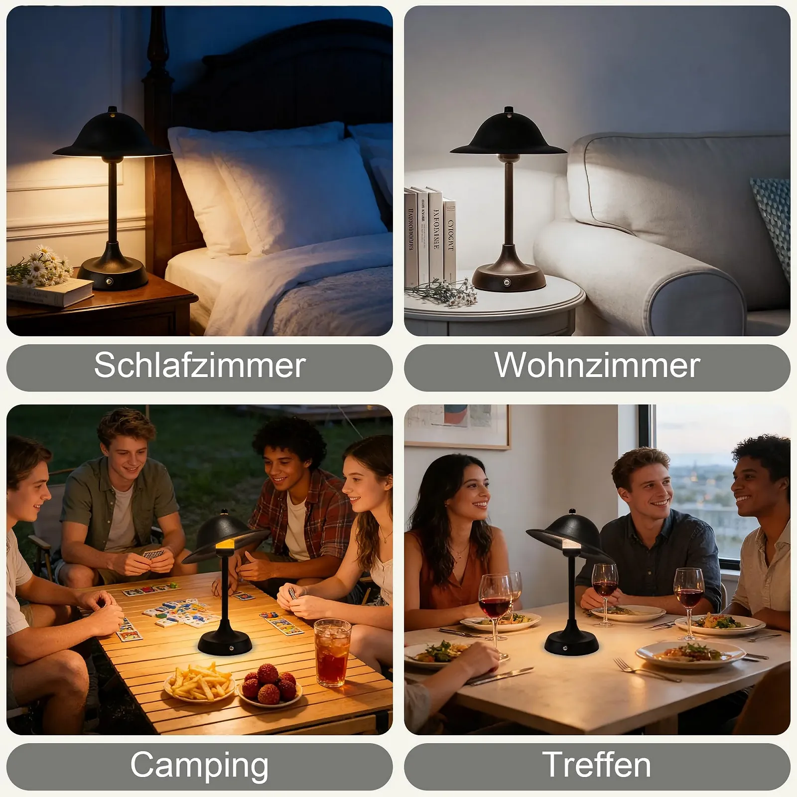 LED Настільна лампа Wireless Dimmable 3 Colour Temperatures Touch Control, фото №5