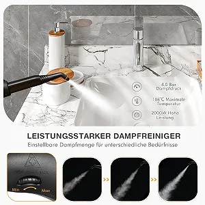 Пароочисник FANTASK 2000 W 19 аксесуарів 108°C 1.5 L Помаранчевий synthetic.ua - Фото 1