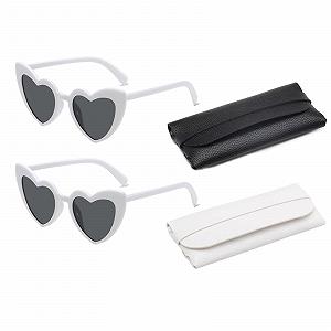 Сонцезахисні окуляри LIANRISES Серце Білі, 2 шт - Фото 1
