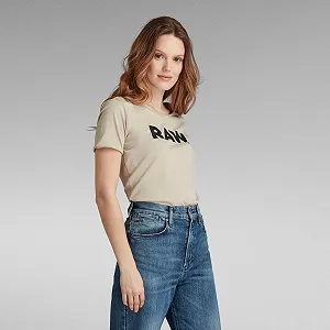 Женская футболка G-Star RAW. Slim Graphic Top - S synthetic.ua - Фото 1