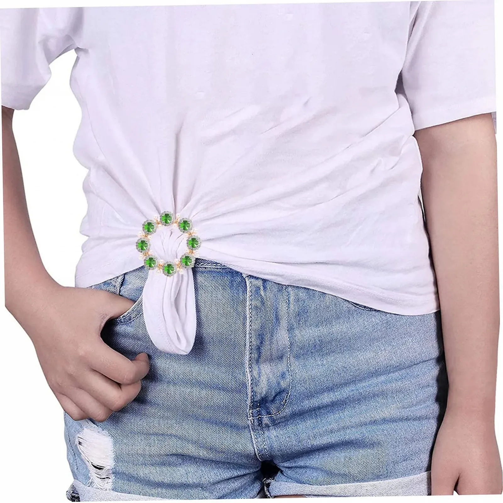 Стрази Круглі Зелені, 20 шт, фото №3