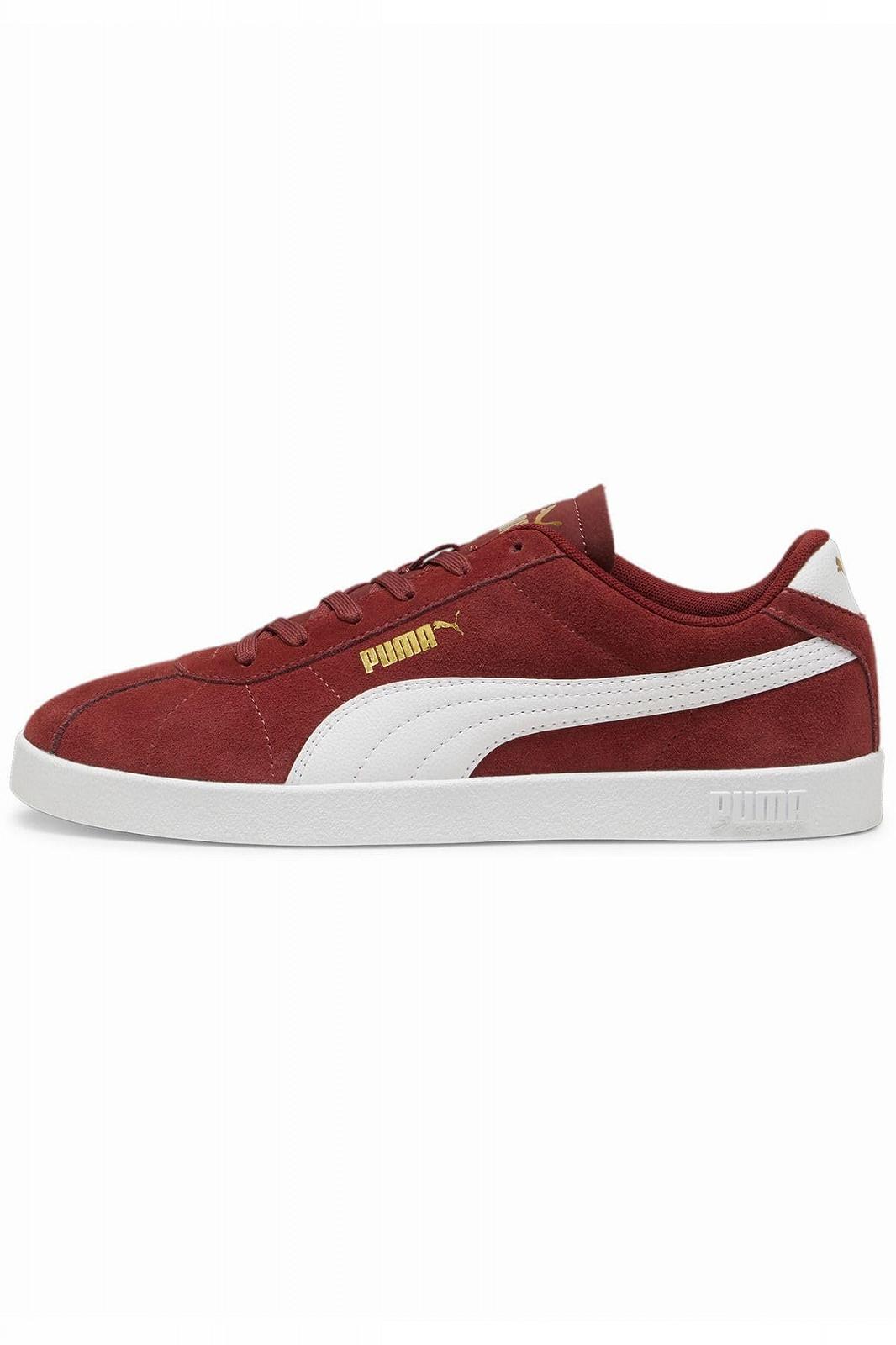 Кроссовки PUMA Unisex Club II, Intense Red PUMA White PUMA Gold, фото №1