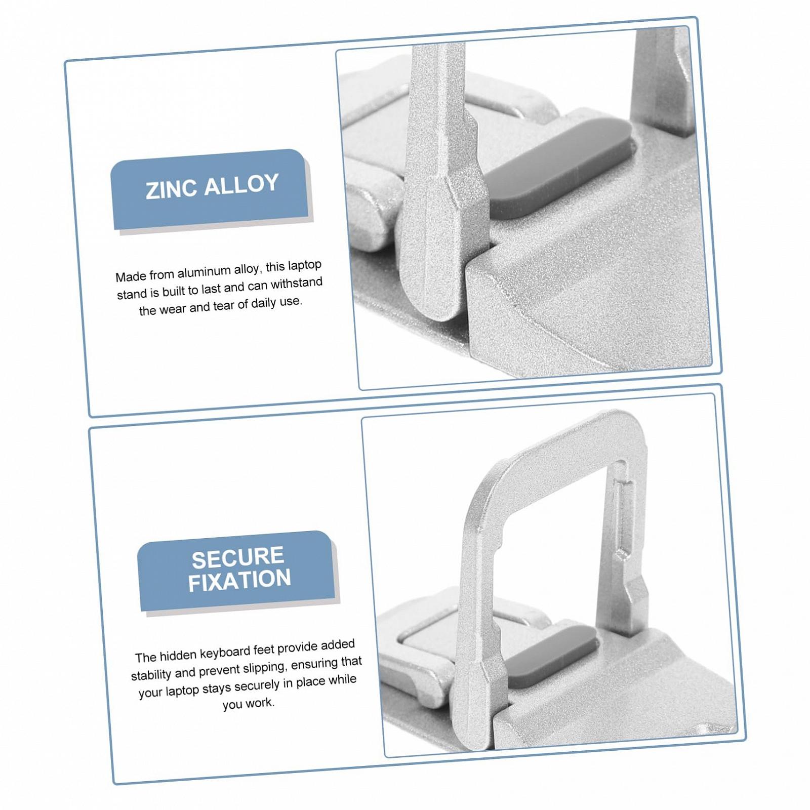 Підставка для ноутбука GALPADA складана з алюмінієвого сплаву, регульована по висоті, портативна, 2 шт., фото №5