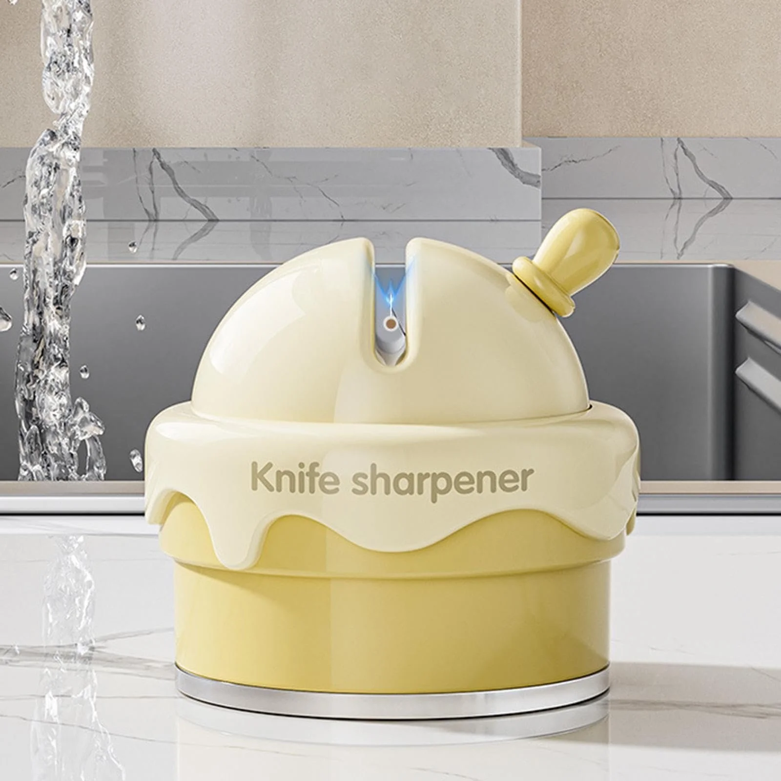 Точилка для ножів компактна на присосці Yellow, фото №5