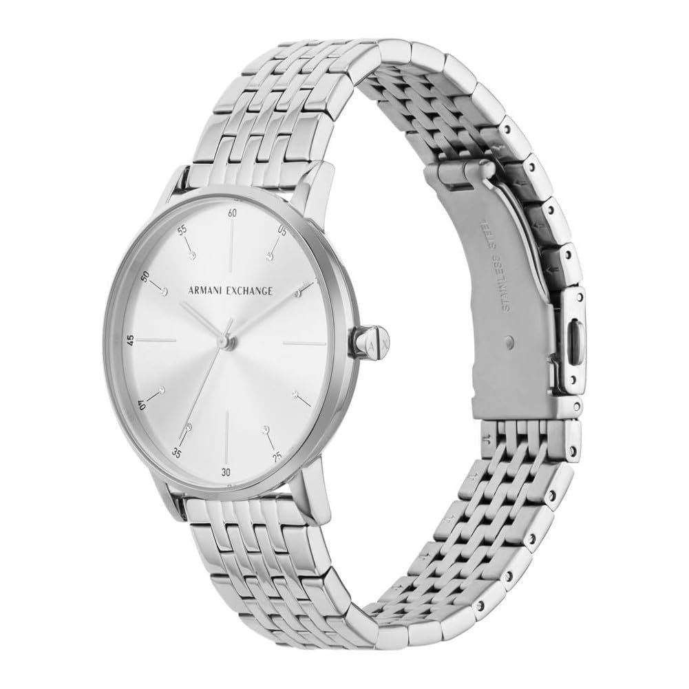 Женские аналоговые кварцевые часы Armani Exchange AX5578 серебристый, фото №4 Женские аналоговые кварцевые часы Armani Exchange AX5578 серебристый, фото №4