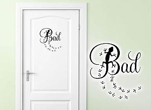 Наклейка на двері Gran Dora W818 Сліди лап гекона для ванної synthetic.ua - Фото 1