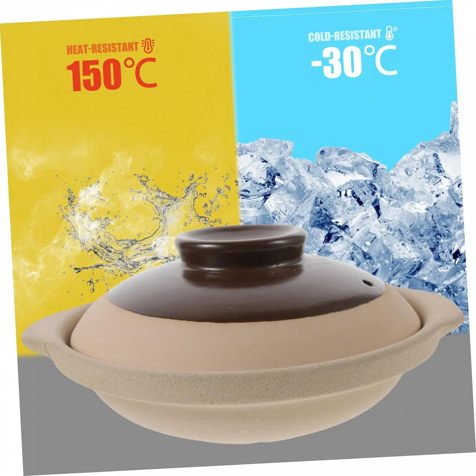 Каструля керамічна для супу з кришкою Маленька Термостійка Компактна, фото №9 Каструля керамічна для супу з кришкою Маленька Термостійка Компактна, фото №9