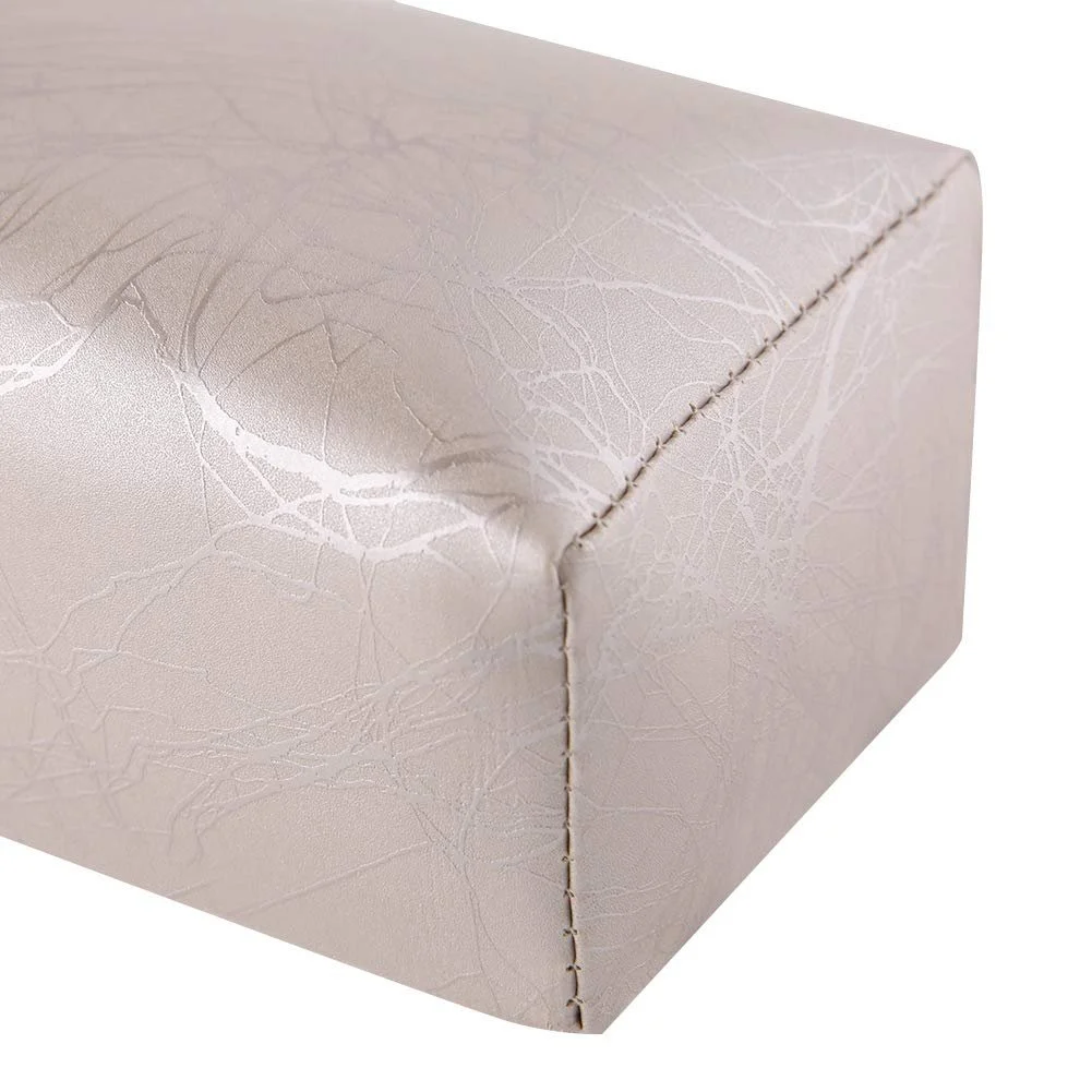 Подушка для манікюру смугаста Шкіра М'яка Губка Сріблястий, фото №7