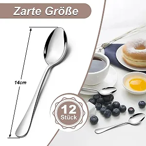 Ложка чайная Onader, набор 12 шт, нержавеющая сталь, 14 cm synthetic.ua - Фото 1