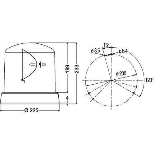 Проблесковый маячок HELLA 2RL 008 065-011 KL 8000 для DAF IVECO MAN VAN HOOL, фото №3