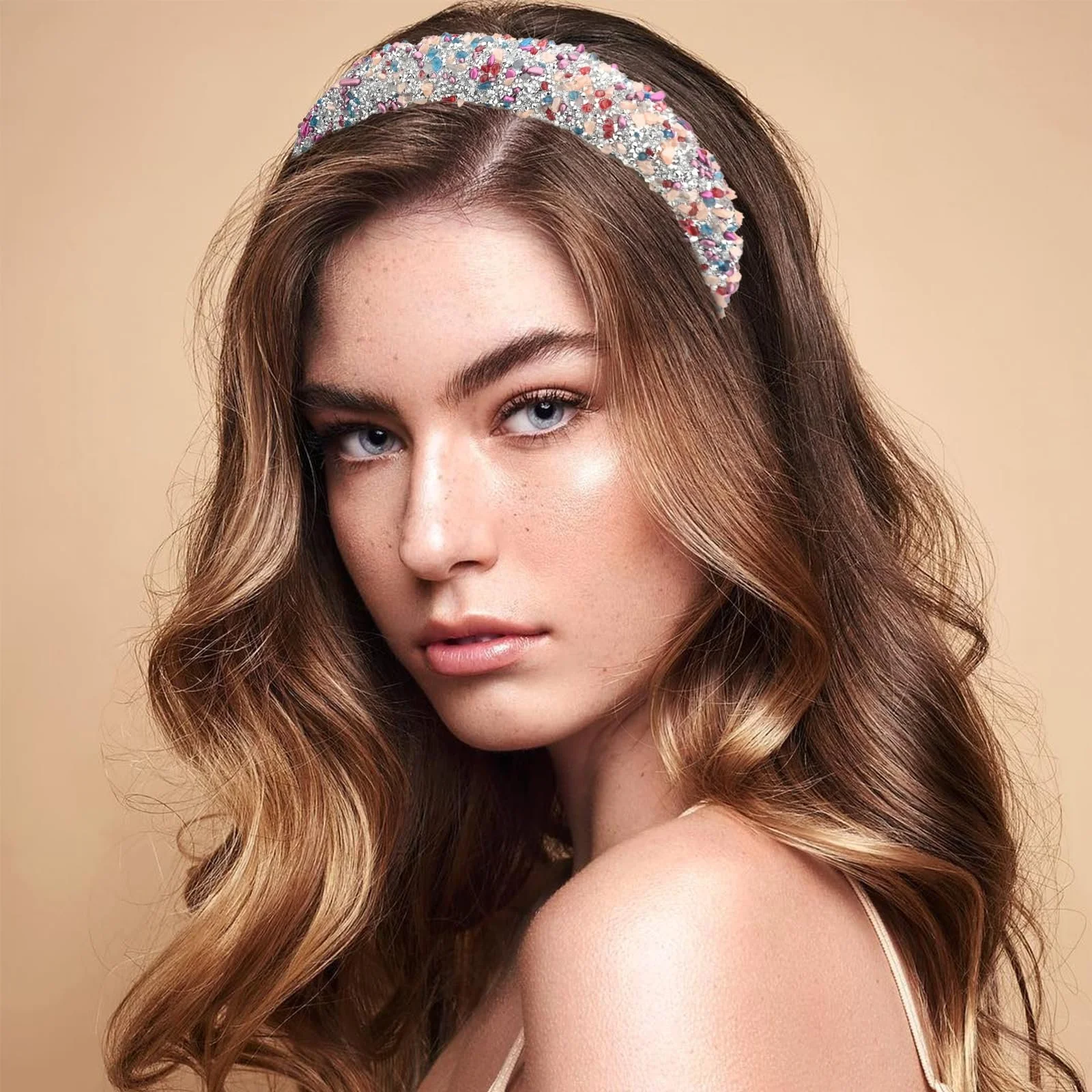 Обруч для волос со стразами, фото №3