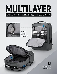 Рюкзак для ноутбука Mark Ryden City Business Commuter 15.6" PU Серый synthetic.ua - Фото 1